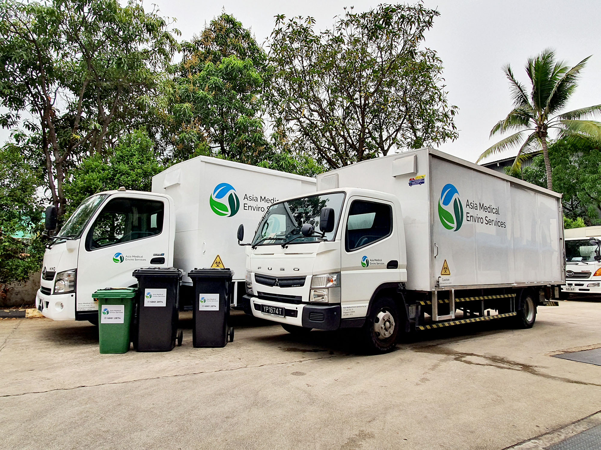 asia medical enviro services trucks